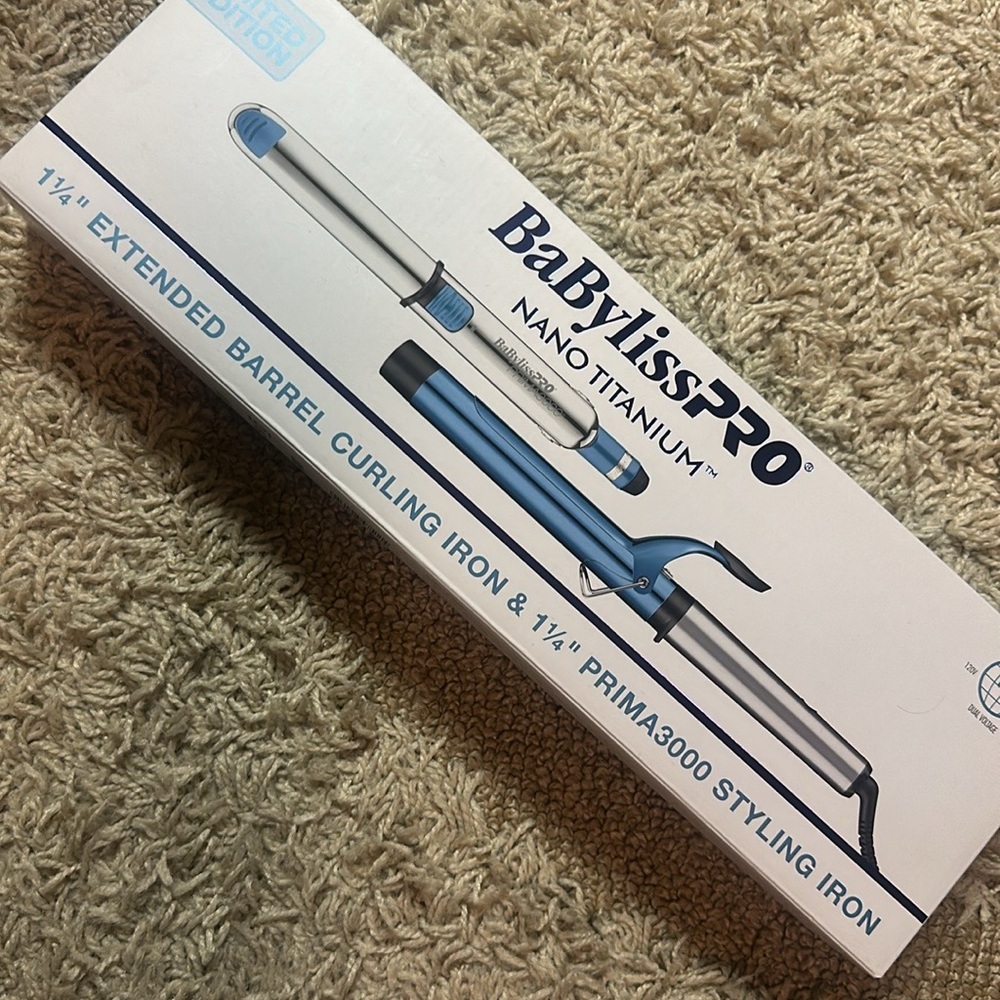 Babyliss 1 1/4” prima iron and curling iron duo